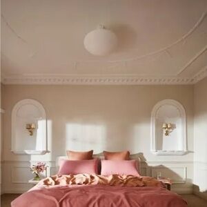 Elegant Pink linen Bedding duvet cover king size